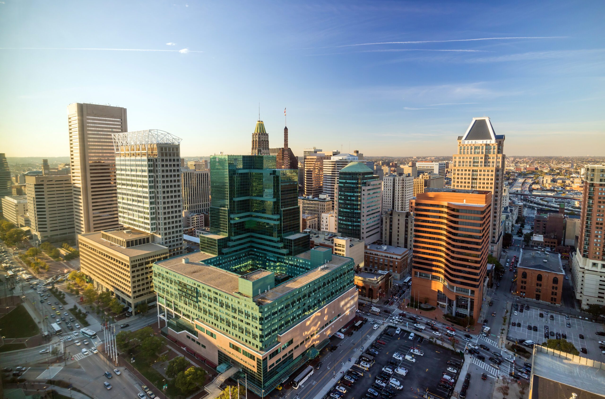 View,Of,Inner,Harbor,Area,In,Downtown,Baltimore,Maryland,Usa