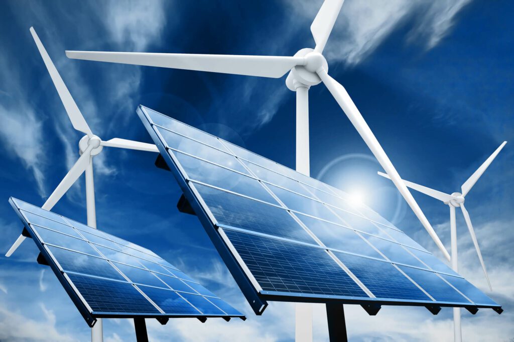 Solar, Wind Turbines, Energy Source